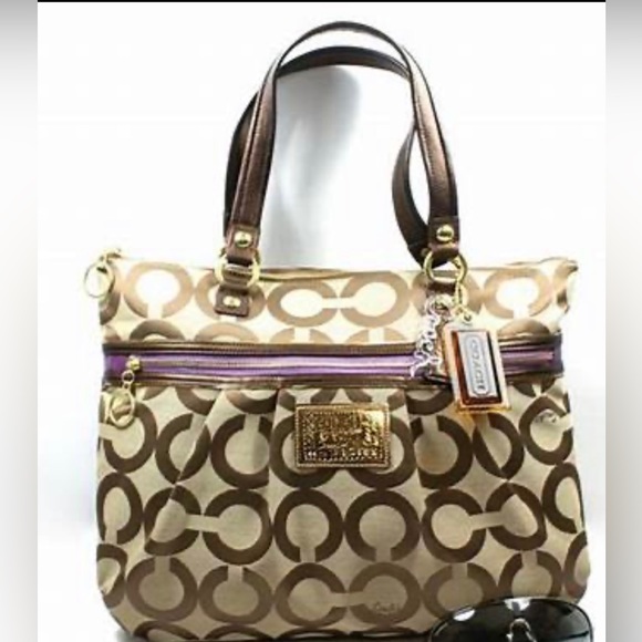 Coach Poppy Op Art Handbag - Picture 1 of 13